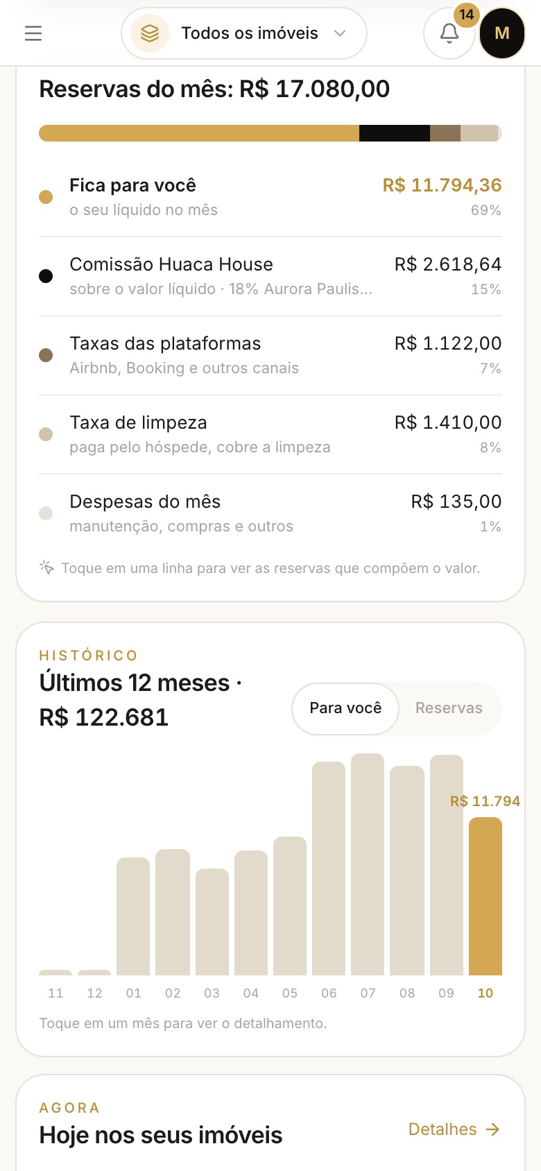 Cada real explicado: tela do portal no celular